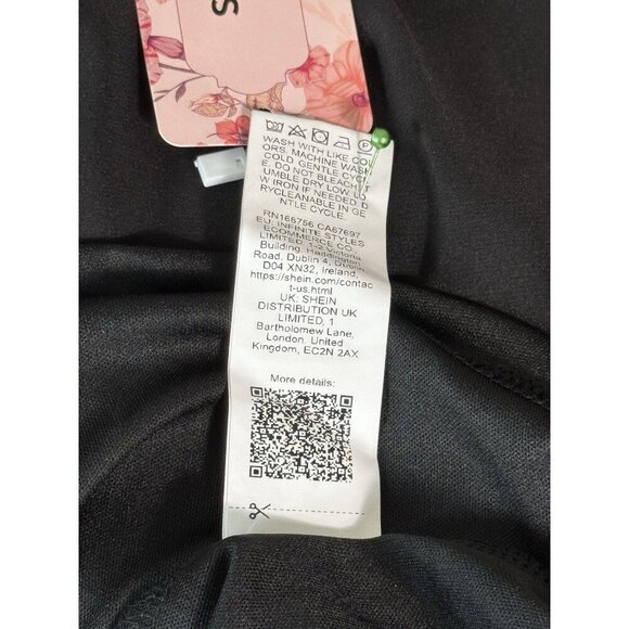 Shein MOD Backless Halter Dress Womens L Black‎ Satin - Picture 6 of 10